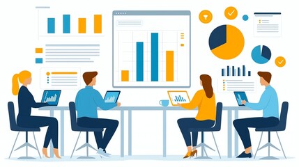 A technology startup team aligning their roadmap through an online conference