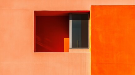 Modern minimalist architecture with bold shapes and colors