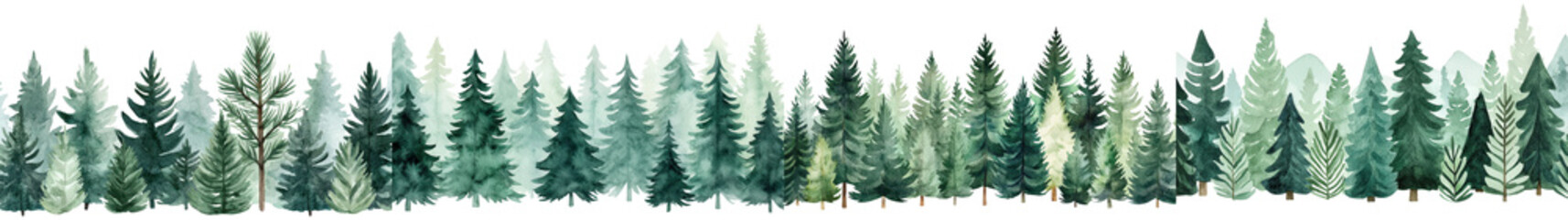 Peaceful Evergreen Forest Landscape with Lush Pine Spruce and Fir Tree Canopy  Tranquil and Serene Outdoor Nature Scenery Backdrop for Design Decor or Photography