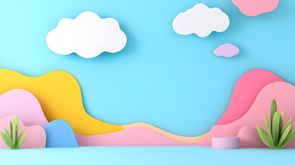 Creative minimalist style art background or trendy design with basic shapes. Beautiful artwork, soft pastel colors