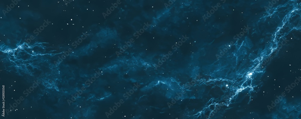 Poster an abstract futuristic wave is used to visualize the flow of particles during big data transfer, wit