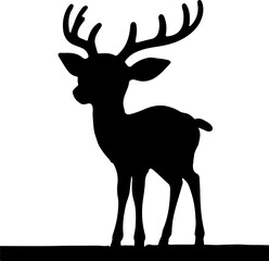 White-tailed deer Reindeer Red deer Elk, Reindeer Silhouette s, antler, mammal eps 10.