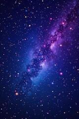 Obraz premium Starry expanse, sapphire and violet hues blending seamlessly, countless stars scattered , mystery, stellar, magical