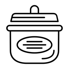 Cooking pots Outline Style Icon Design 