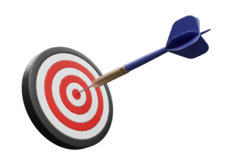 Isolated Dart Hitting Target