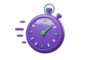 Isolated Purple Stopwatch