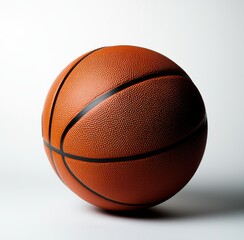 Fototapeta premium The image features basketball full details isolated on white, and includes basketball sports equipment on a white background in png format