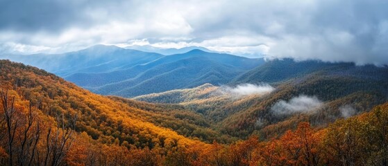 mount ranges during autumn