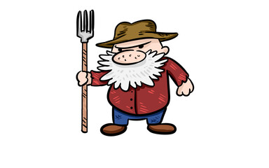 Hand drawn picture of Farmer