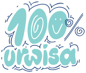 100% Ur wish : A Stylish, Hand-Drawn Design
