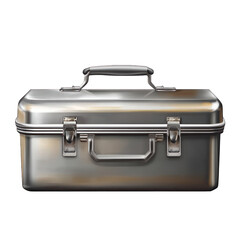 Metal toolbox isolated on transparent background