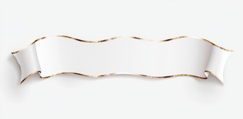 A vintage silver-colored ribbon is used for Christmas celebrations, featuring a ribbon with a shadow, serving as an Xmas wrap element template
