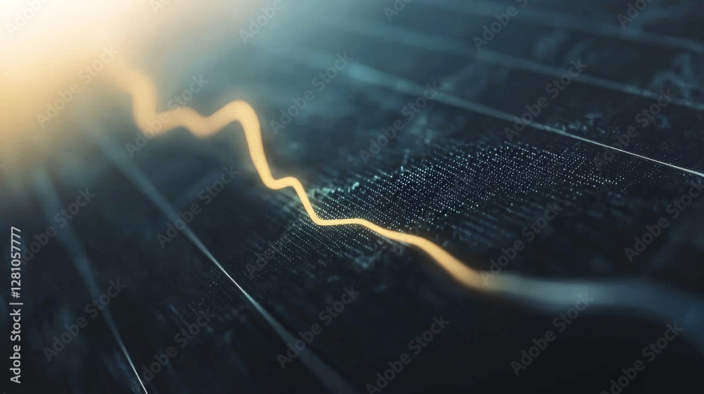 Poster abstract representations of interconnected dots and lines symbolize the concept of stock technology,