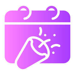 birthday party gradient icon