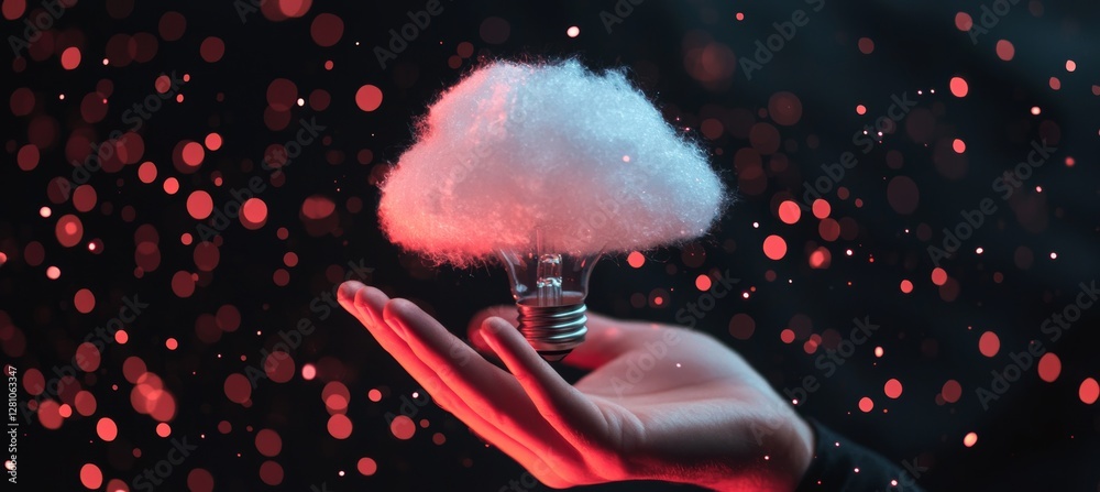 Poster cloud computing, storage, and data transfer within a cloud network are illustrated through the image