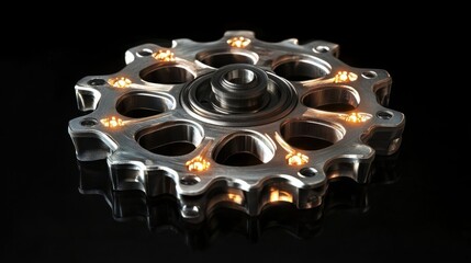 Illuminated Metal Gear Precision Engineering Component