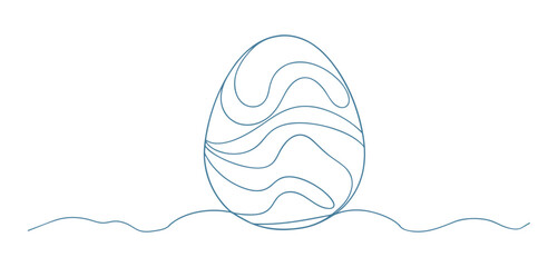A single line drawing of an egg., one line art icon. one Continuous line egg icon. Vector illustration 
