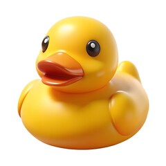 yellow duck toy isolated on transparent background