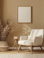 A Warm And Inviting Room With Modern Furniture Arrangement