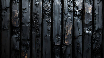 Abstract Black Wood Texture Background with Dark Grunge and Weathered Patterns