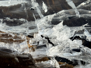 Texture of broken ice. Art background for text and design