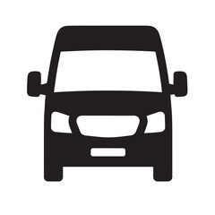 Van icon. Commercial vehicle. Delivery. Vector icon isolated on white background