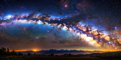Fototapeta premium A breathtaking view of the stars in the night sky, a stunning display of celestial bodies