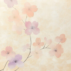 Korean traditional paper, flower pattern background