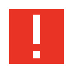 Cute pixel cartoon character notice symbol with exclamation mark decoration 8 bit surprise idea exclamation alert cartoon pixel video game 8bit png vector.