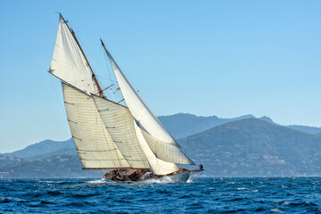 Sailing yachts regatta. Yachting. Sailing race	