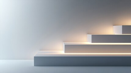 Modern minimalist design with soft gradients creating spacious text area for creative projects in contemporary spaces. Generative AI