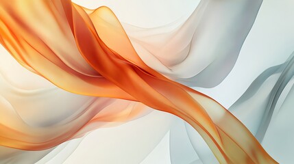 Abstract Design with Orange and Gold Color Splashes on White Background