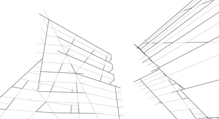 abstract architectural background vector 3d design