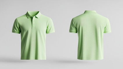 Polo t shirt mockup in sapphire color set against a plain white background