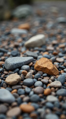 Stunning Phone Wallpaper of Colorful Pebbles on a Tranquil Ground Surface