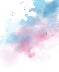 Fototapeta premium Abstract watercolor wash in pink and blue. (1)