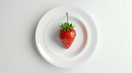 still life with isolated strawberry , food photography 