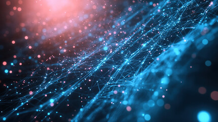Naklejka premium Futuristic Digital Background for AI, Data Transfer, Encryption, Tech Processes & Science Applications