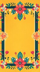 Obraz premium Holi Celebration Invitation Template Vector Flat Lay, Holi 