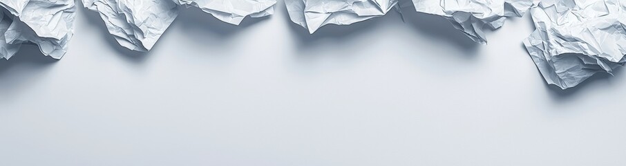 A white crumpled and creased glued mockup paper poster template set displayed against a black background