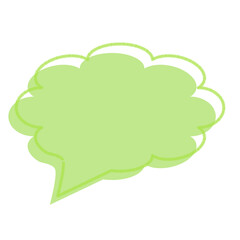 モコモコふきだし　黄緑