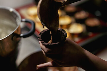 Chocolate Vanilla Cupcake Dessert Baking Process, Meditation, Healthy Organic Low Sugar Eating, Small Bakery, Home Baking, Self-Care and Happiness