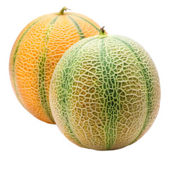 Cantaloupe fruit isolated on transparent background 