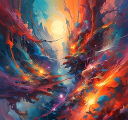Illustration of abstract world.