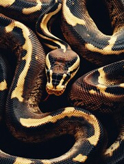 Obraz premium A detailed view of a venomous reptile.