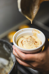 Chocolate Vanilla Cupcake Dessert Baking Process, Meditation, Healthy Organic Low Sugar Eating, Small Bakery, Home Baking, Self-Care and Happiness