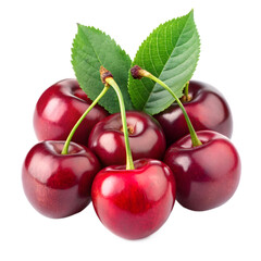 Cherry fruit isolated on transparent background 