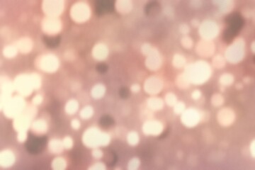 Blurred backgroung with glitters and gold bokeh, out of focus, colorful lights, color of gradient pink champagne and glamour celebration, noise texture