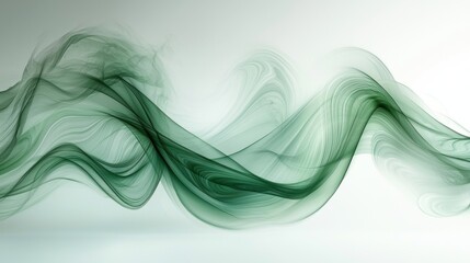 A glowing green horizontal line, slightly blurred, against a white backdrop