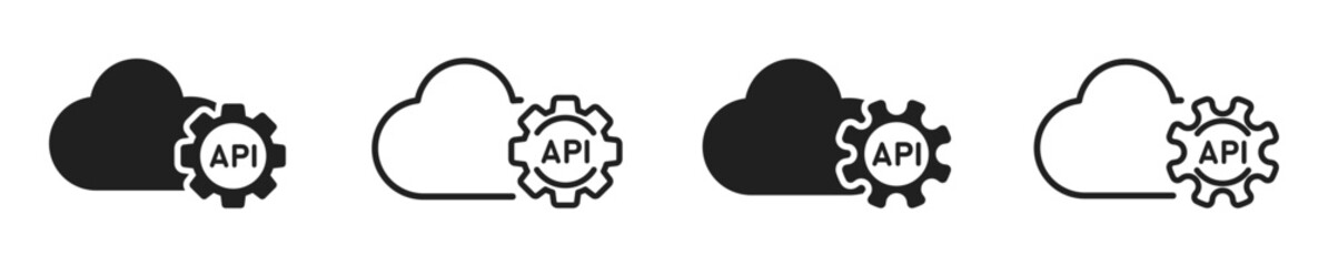 Api icon vector sign set. Cloud Api vector icon designs